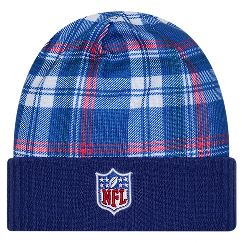 Men's New Era  Royal New York Giants Sideline Statement Cuffed Knit Hat