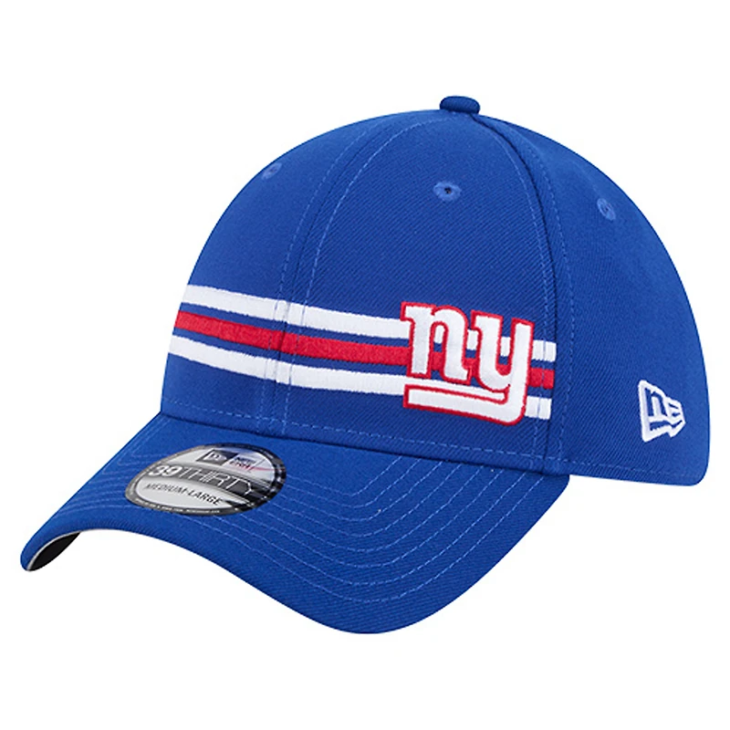 Men's New Era Royal York Giants Stripes 39THIRTY Flex Hat