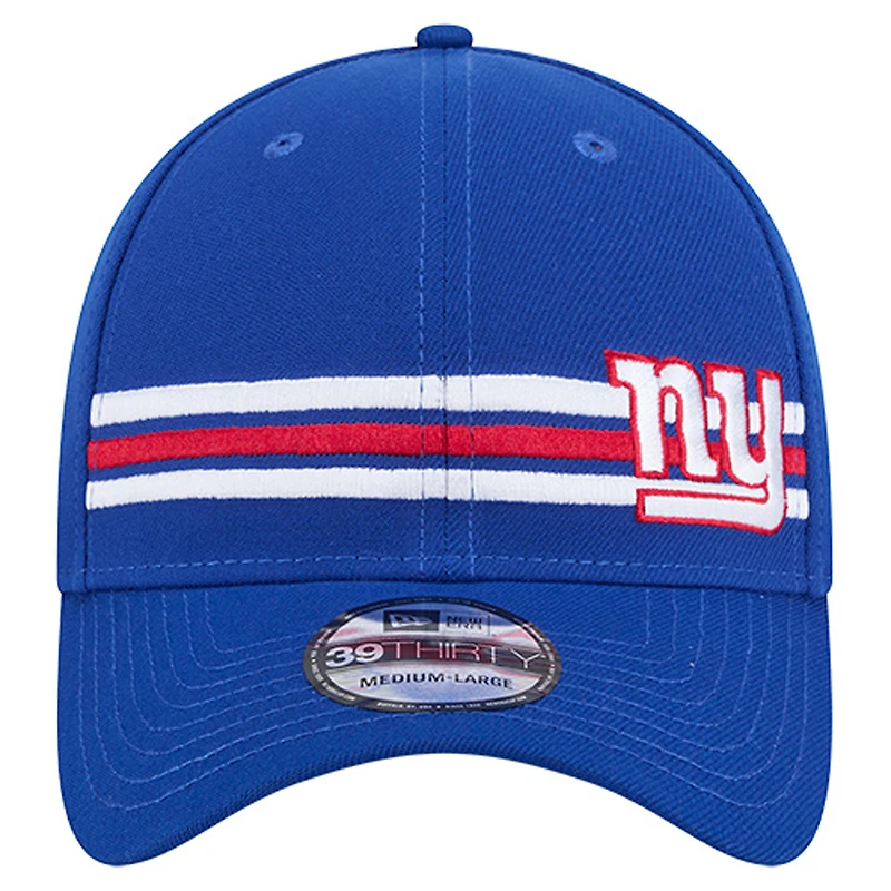 Men's New Era Royal York Giants Stripes 39THIRTY Flex Hat