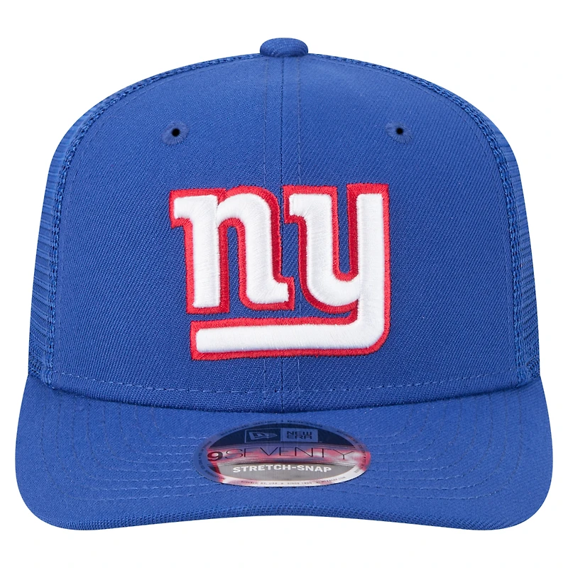 Casquette ajustable extensible à boutons-pression New Era Royal New York Giants Team Collection 9SEVENTY pour homme