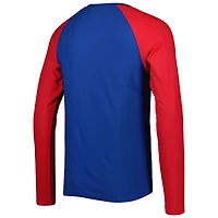 T-shirt à manches longues raglan New York Giants Throwback Royal Era pour homme