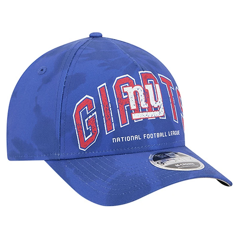 Casquette ajustable New Era Royal New York Giants Tie Dye Fade 9Forty M-Crown A-Frame pour homme