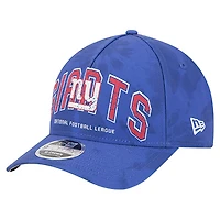 Casquette ajustable New Era Royal New York Giants Tie Dye Fade 9Forty M-Crown A-Frame pour homme