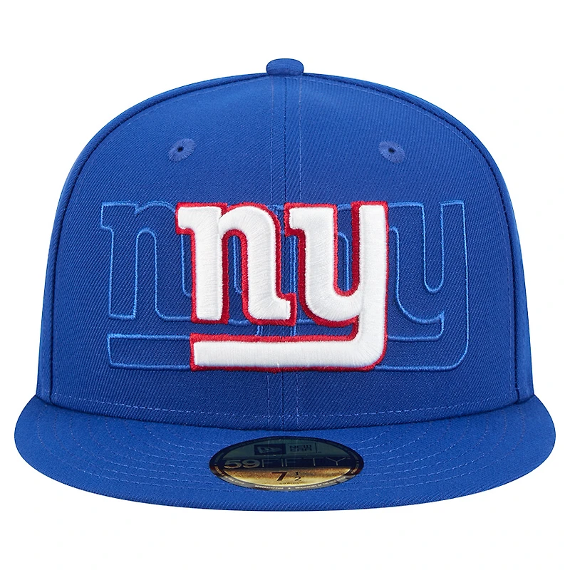 Casquette ajustée New Era Royal York Giants Tri-Hit 59FIFTY pour homme