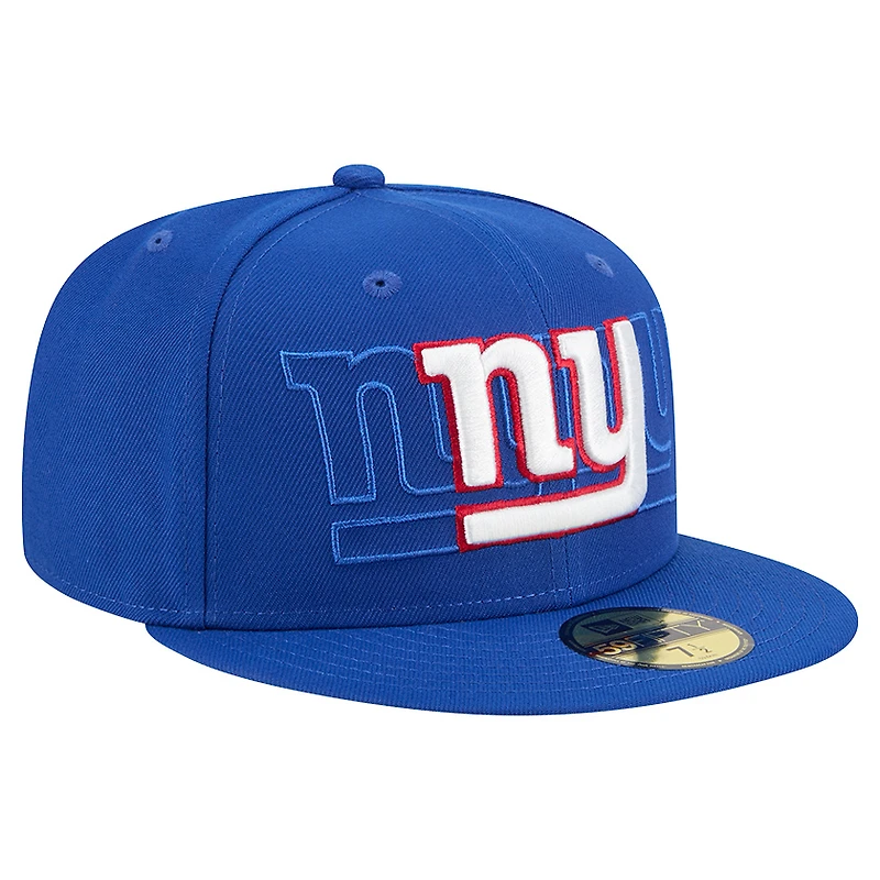 Casquette ajustée New Era Royal York Giants Tri-Hit 59FIFTY pour homme