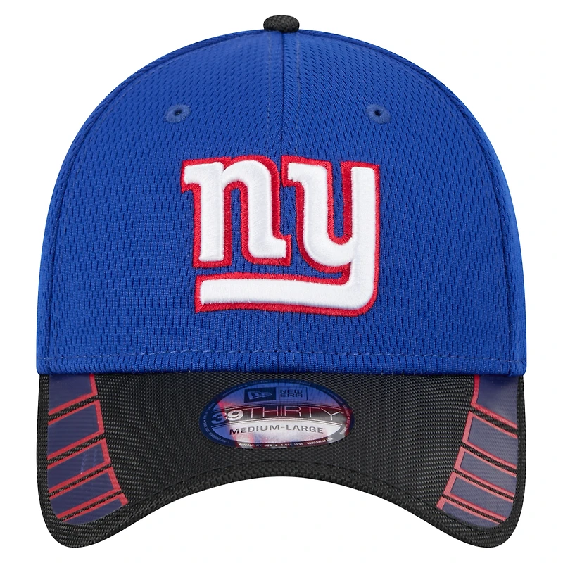 Casquette New Era Royal York Giants Visor Hit 39THIRTY Flex pour homme