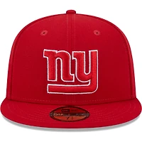 Casquette ajustée New Era Scarlet York Giants Super Bowl XLVI Main Patch 59FIFTY pour homme