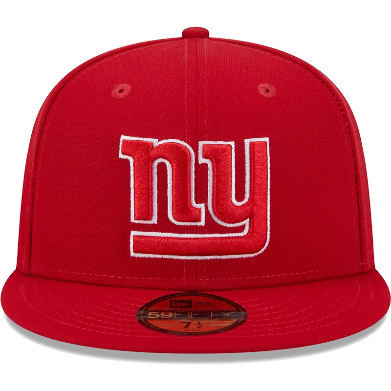 Men's New Era Scarlet York Giants Super Bowl XLVI Main Patch 59FIFTY Fitted Hat