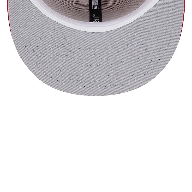 Casquette ajustée New Era Scarlet York Giants Super Bowl XLVI Main Patch 59FIFTY pour homme