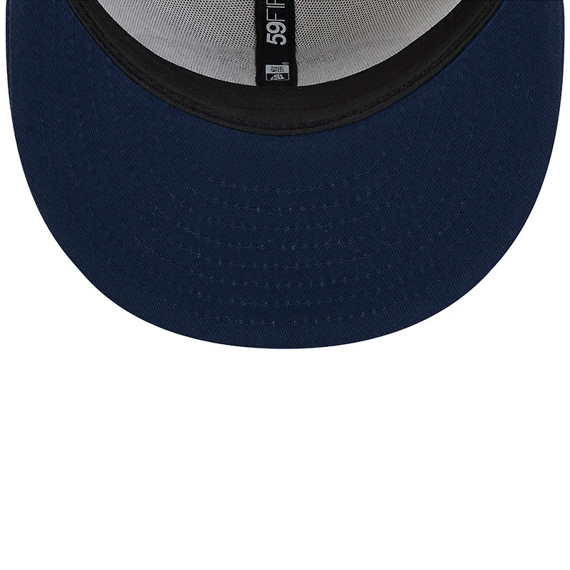 Men's New Era Stone/Navy York Giants 2024 Sideline Historic 59FIFTY Fitted Hat