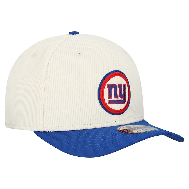 Men's New Era Stone New York Giants Loyal Corduroy 9SEVENTY Adjustable Hat