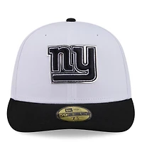 Men's New Era  White/Black York Giants 2026 NFL Draft Pre-Curved 59FIFTY Fitted Hat