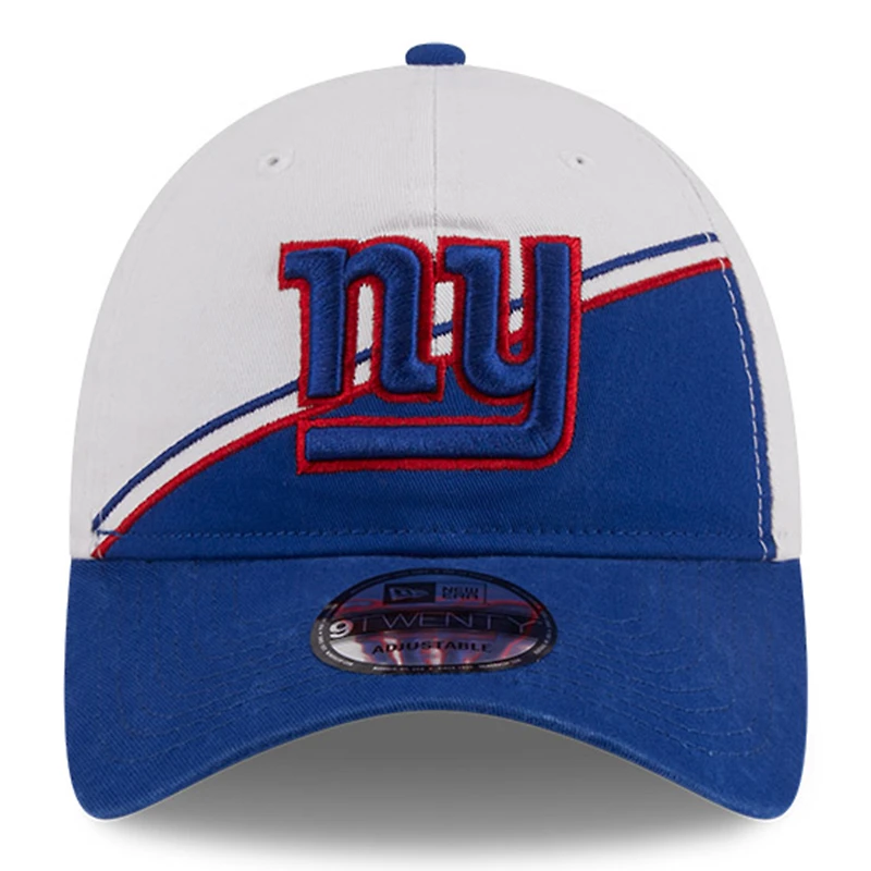 Men's New Era White/Royal New York Giants 2023 Sideline 9TWENTY Adjustable Hat