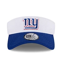 Men's New Era White/Royal New York Giants 2024 NFL Training Camp Adjustable Visor