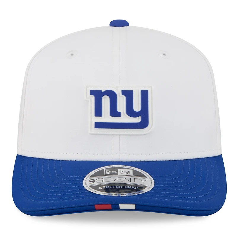 Men's New Era White/Royal New York Giants 2025 NFL Training Camp 9SEVENTY Adjustable Hat