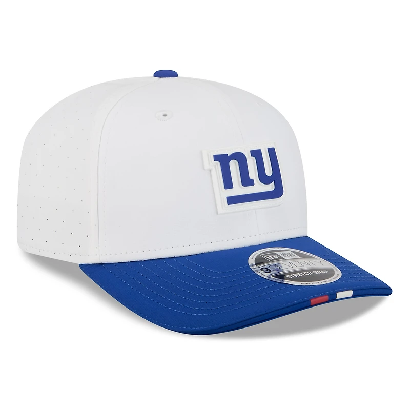 Men's New Era White/Royal New York Giants 2025 NFL Training Camp 9SEVENTY Adjustable Hat