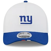 Men's New Era  White/Royal New York Giants 2025 NFL Training Camp A-Frame 9FORTY Adjustable Hat