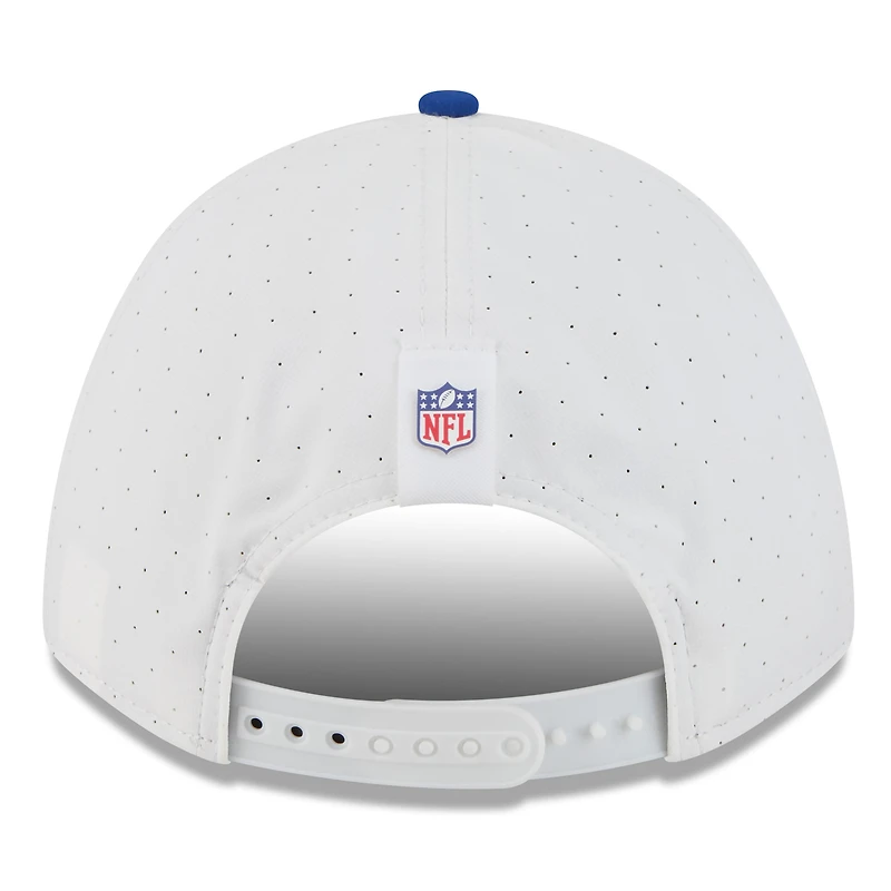 Men's New Era  White/Royal New York Giants 2025 NFL Training Camp A-Frame 9FORTY Adjustable Hat