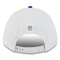 Men's New Era  White/Royal New York Giants 2025 NFL Training Camp A-Frame 9FORTY Adjustable Hat