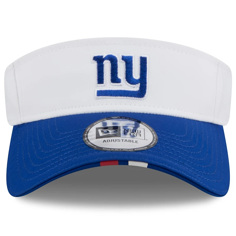 Men's New Era  White/Royal New York Giants 2025 NFL Training Camp Adjustable Visor