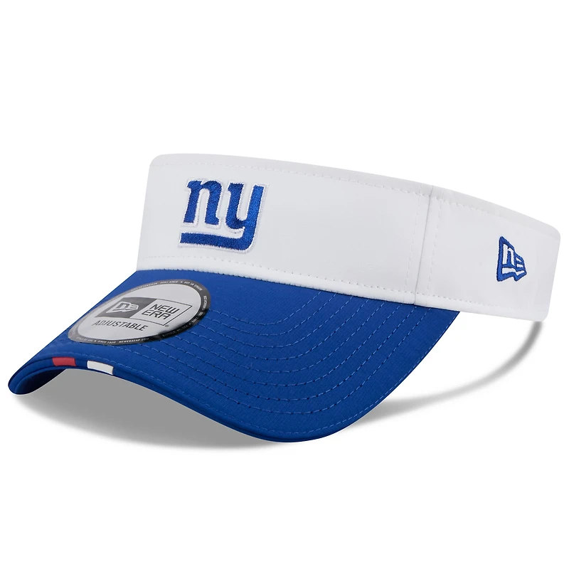 Men's New Era  White/Royal New York Giants 2025 NFL Training Camp Adjustable Visor