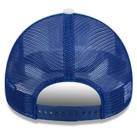Men's New Era White/Royal New York Giants Court Sport Foam Front A-Frame 9FORTY Adjustable Trucker Hat