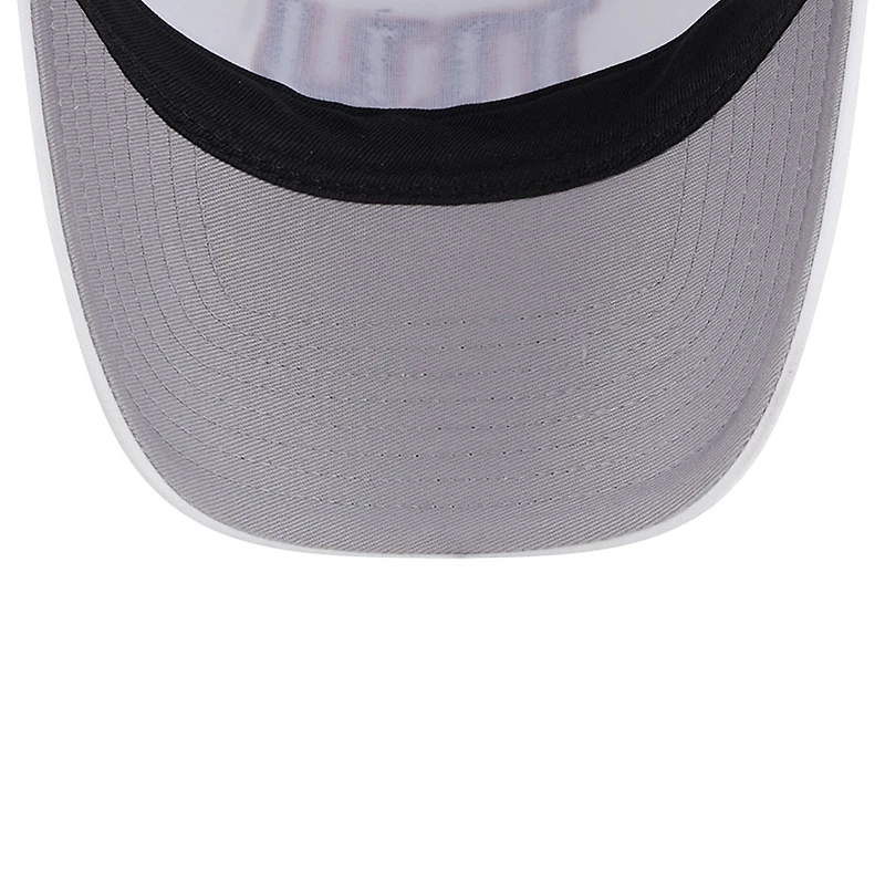 Men's New Era White/Royal New York Giants Court Sport Foam Front A-Frame 9FORTY Adjustable Trucker Hat