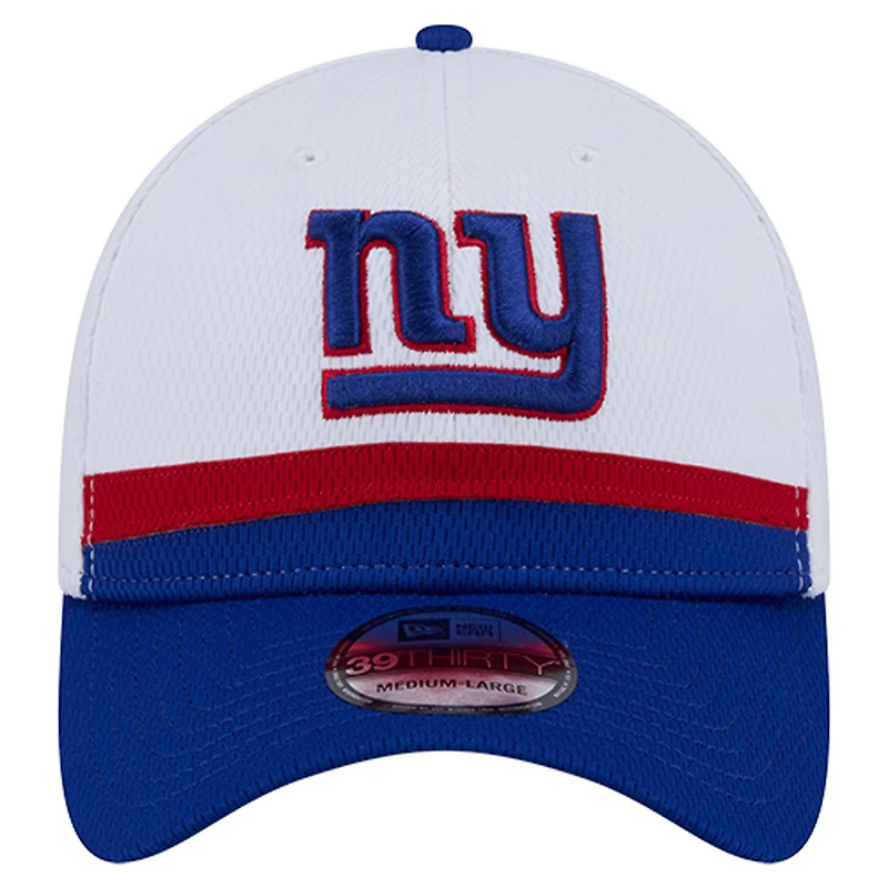 Men's New Era White/Royal York Giants Dashmark Rays 39THIRTY Flex Hat