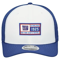 Casquette ajustable New Era 9SEVENTY pour homme, blanc/bleu roi, New York Giants Established Patch