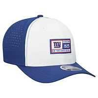 Casquette ajustable New Era 9SEVENTY pour homme, blanc/bleu roi, New York Giants Established Patch
