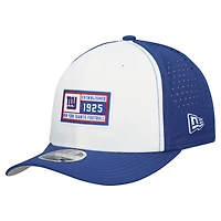 Casquette ajustable New Era 9SEVENTY pour homme, blanc/bleu roi, New York Giants Established Patch