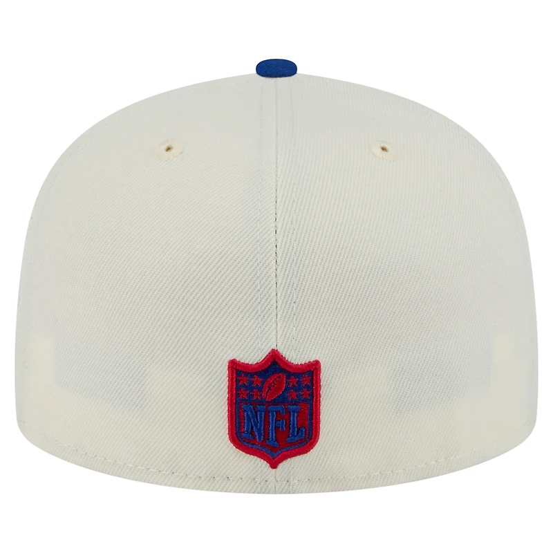 Casquette ajustée New Era 59FIFTY pour homme, blanc/bleu roi, des York Giants