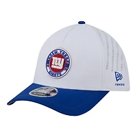 Men's New Era White/Royal York Giants Patch 39THIRTY A-Frame M-Crown Perforated Flex Hat