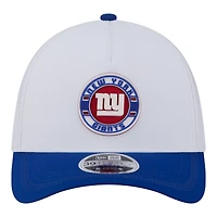 Men's New Era White/Royal York Giants Patch 39THIRTY A-Frame M-Crown Perforated Flex Hat