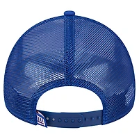 Casquette réglable 9FORTY Stacked A-Frame Trucker 9FORTY New Era pour hommes, blanc/royal, New York Giants