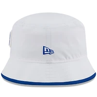 Bob New Era blanche extensible pour homme, camp d'entraînement NFL 2025 des New York Giants