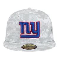 Men's New Era  White York Giants 2025 Salute to Service Fan Pack 59FIFTY Fitted Hat
