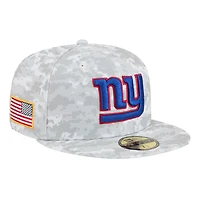 Men's New Era  White York Giants 2025 Salute to Service Fan Pack 59FIFTY Fitted Hat