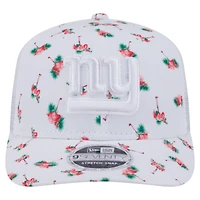 Casquette extensible New Era blanche à motif flamant rose New York Giants Adventure 9SEVENTY pour homme