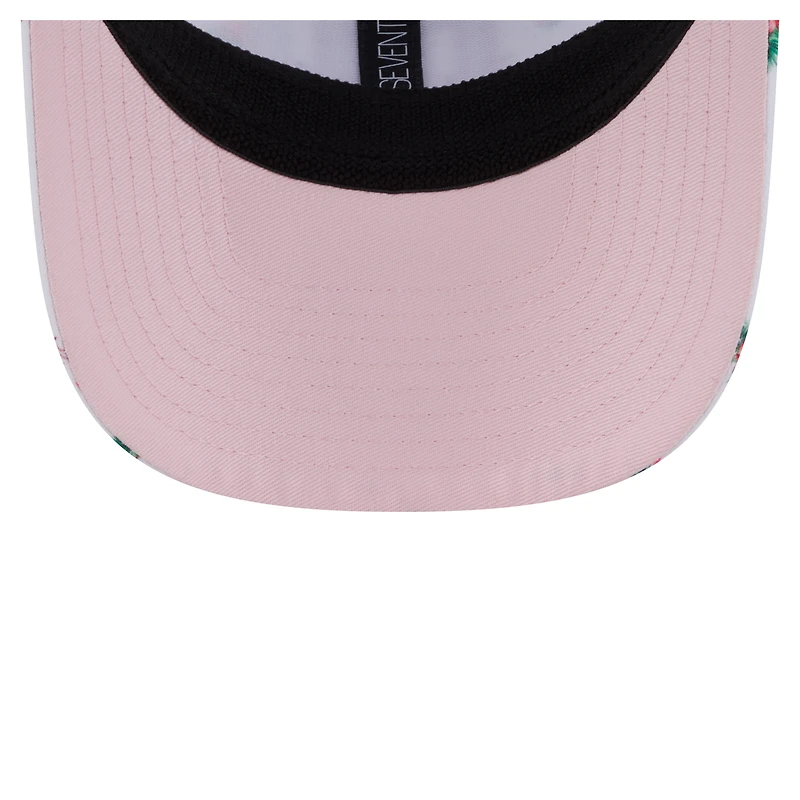 Casquette extensible New Era blanche à motif flamant rose New York Giants Adventure 9SEVENTY pour homme