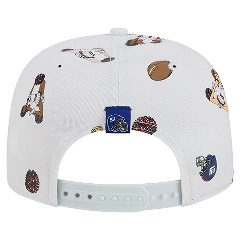 Men's New Era White New York Giants Team Cheer 19TWENTY Snapback Hat