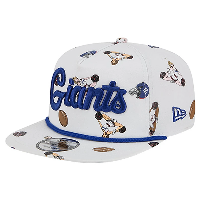 Men's New Era White New York Giants Team Cheer 19TWENTY Snapback Hat