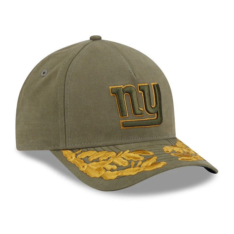 Men's New Era x Alpha Industries  Olive New York Giants A-Frame 9FORTY Adjustable Hat