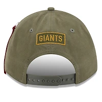 Men's New Era x Alpha Industries  Olive New York Giants A-Frame 9FORTY Adjustable Hat