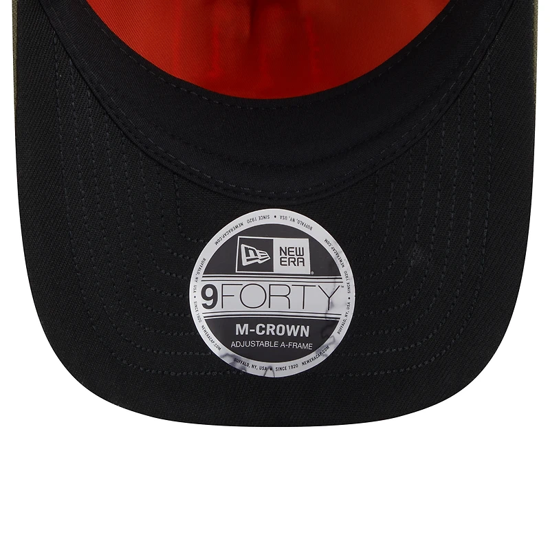 Men's New Era x Alpha Industries  Olive New York Giants A-Frame 9FORTY Adjustable Hat