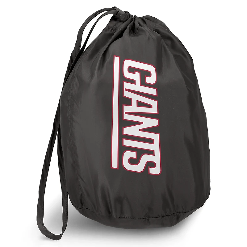 Gilet zippé pliable pour homme de la collection NFL x Darius Rucker par Fanatics, noir, des New York Giants, avec sac voyage