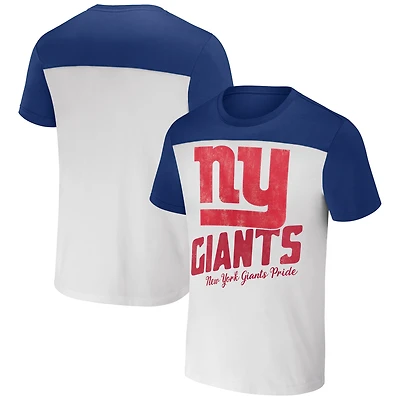 T-shirt colorblock crème NFL x Darius Rucker pour homme de la collection Fanatics des New York Giants
