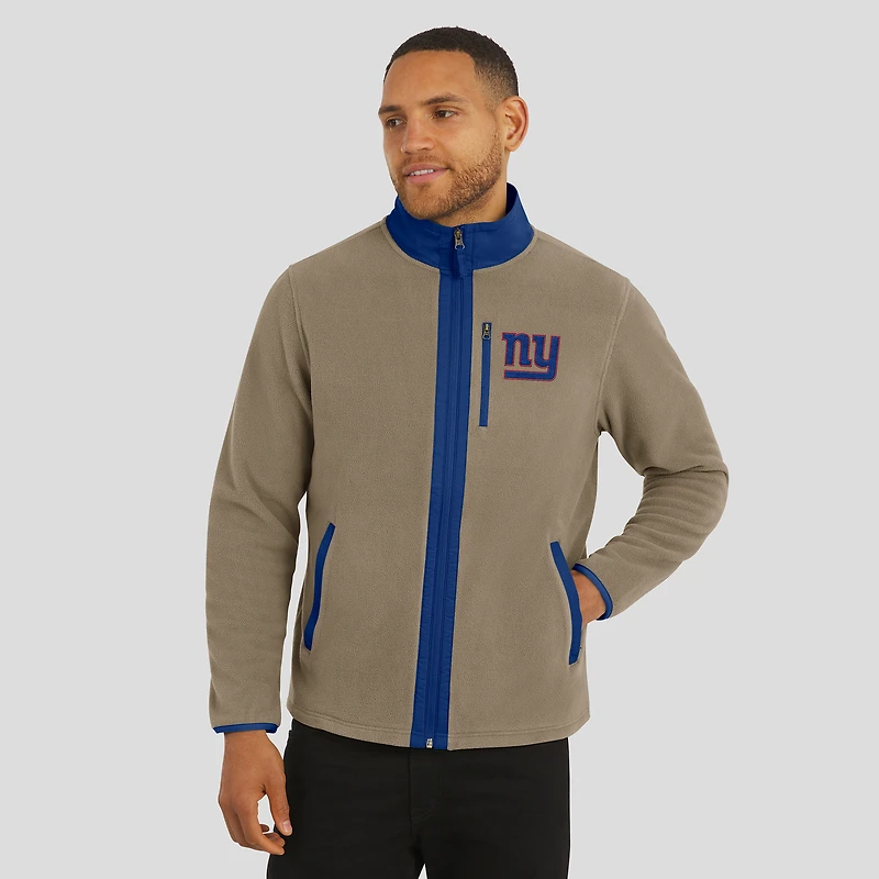 Men's NFL x Darius Rucker Collection by Fanatics  Tan New York Giants Heavyweight Polar Fleece Full-Zip Jacket