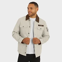 Men's NFL x Darius Rucker Collection by Fanatics Tan New York Giants Midweight Canvas Full-Button Jacket