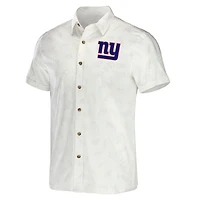 Collection NFL x Darius Rucker pour hommes par Fanatics T-shirt boutonné tissé blanc des Giants de New York